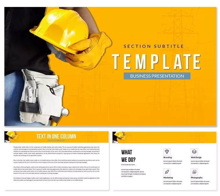 Electrician Jobs Keynote Themes - Templates