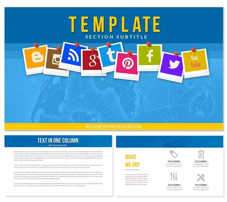Social Media Marketing for Businesses Keynote templates