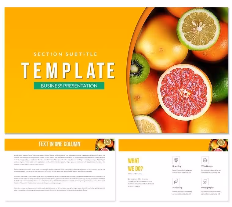 Food Vitamins Keynote template