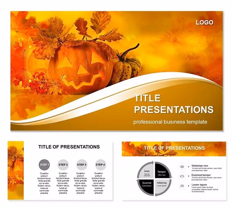 Autumn Celebration Halloween Keynote Template: Fall into Festive Frights