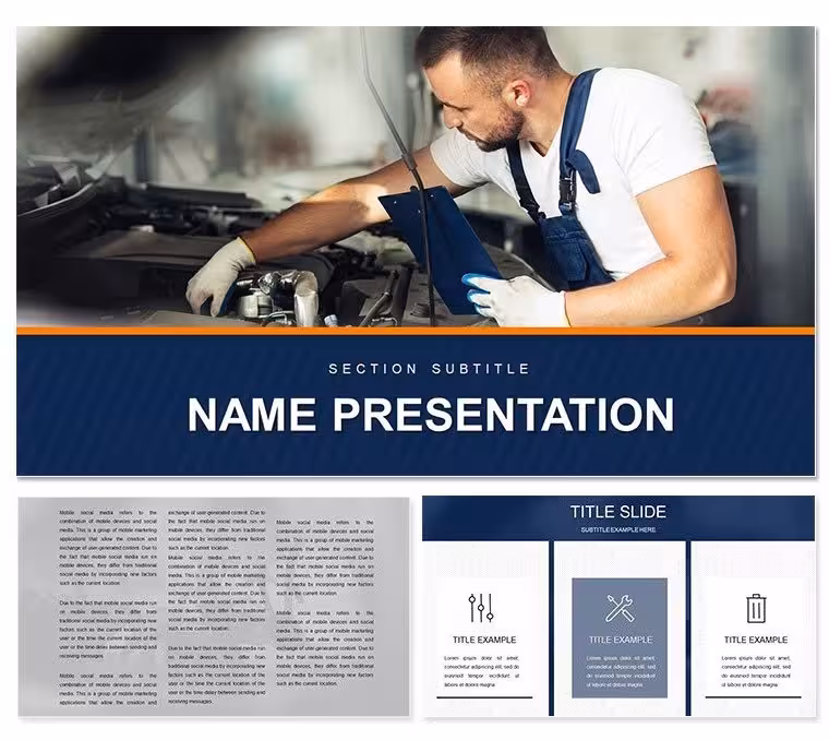 Computer Diagnostics of Car Keynote template and Themes