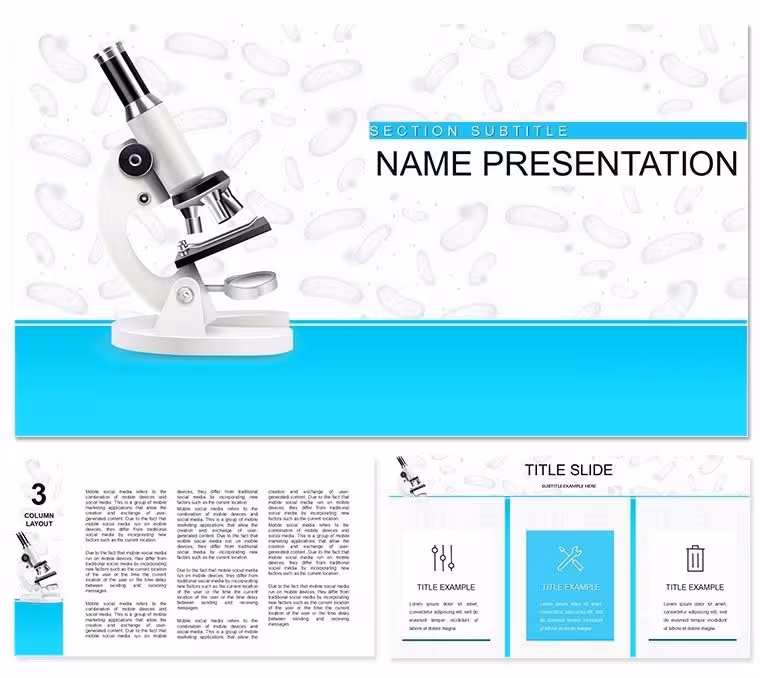 Microscope Viruses and Bacteria Keynote Template for Presentation