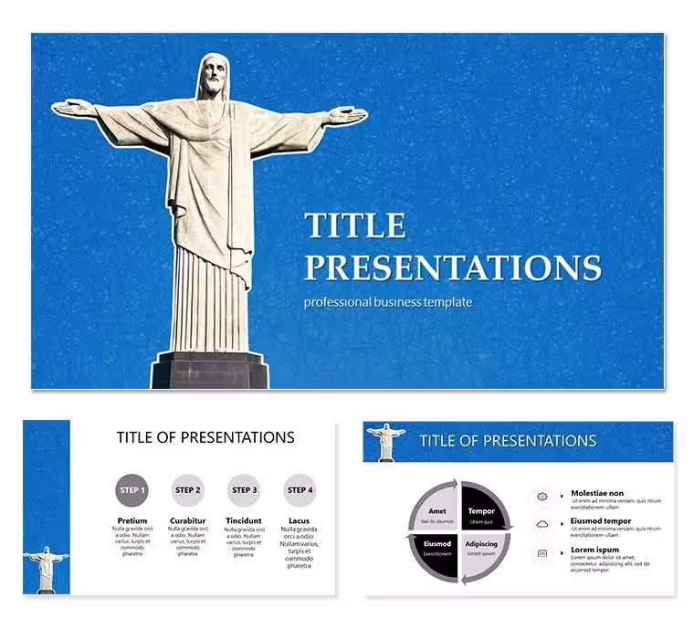 Statue of Christ Keynote templates