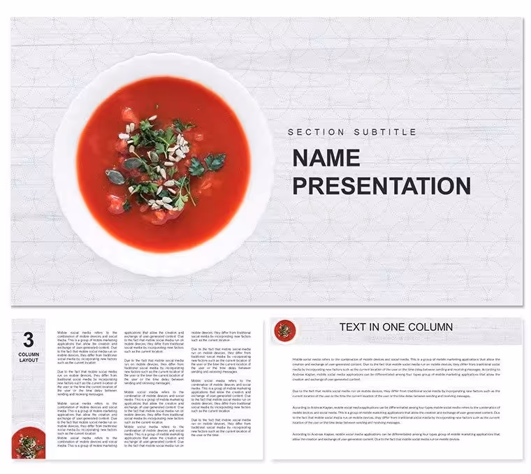 Soup Recipes Keynote template - Themes