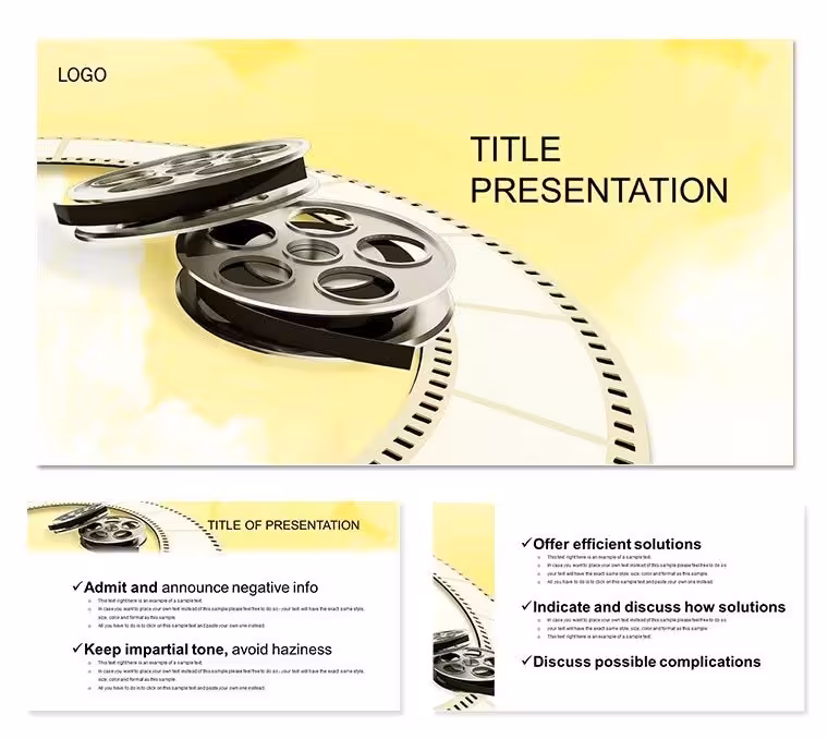 Film Reel PowerPoint Template for Stories
