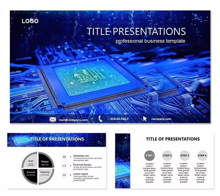 Computer Chip PowerPoint Template: Circuits of Innovation