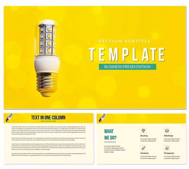 LED lamp Keynote template