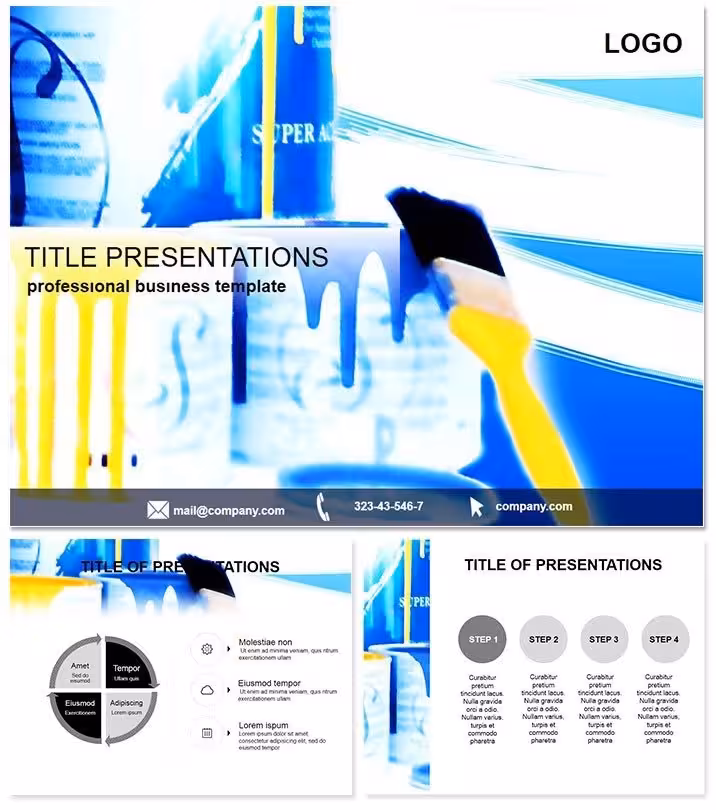 Paint Room PowerPoint Template for Designers