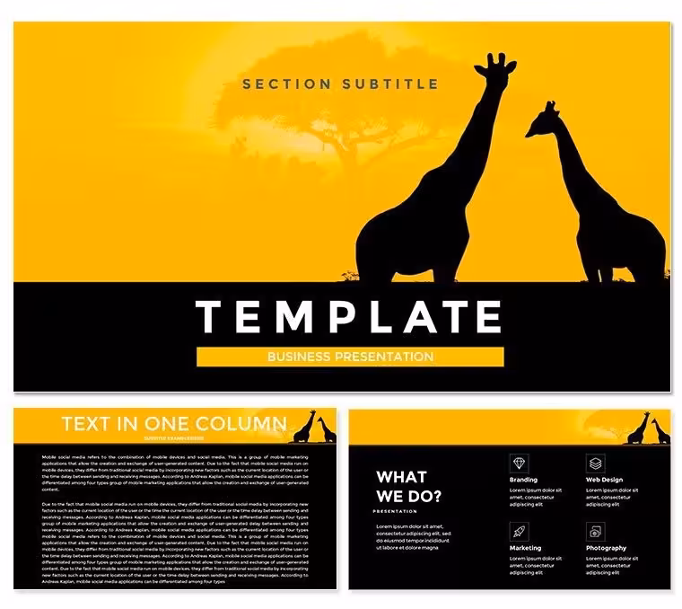 Safaris African Travel Keynote Template: Presentation