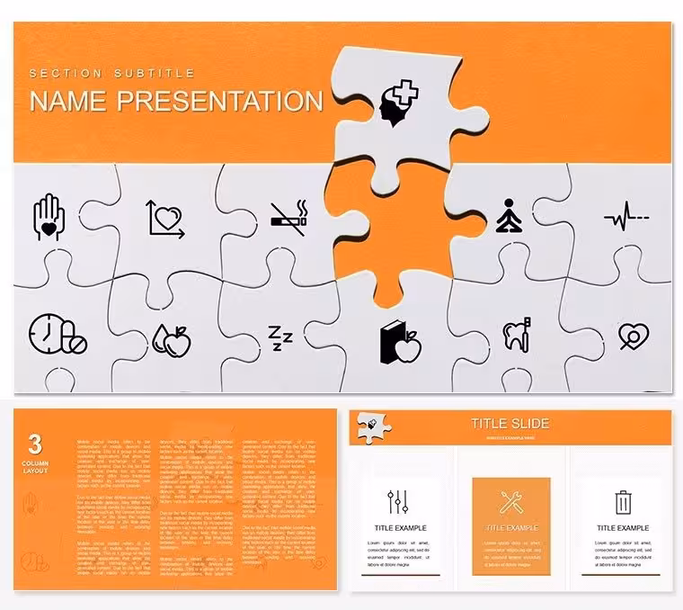 Healthy Lifestyle Tips Keynote Template for Presentation