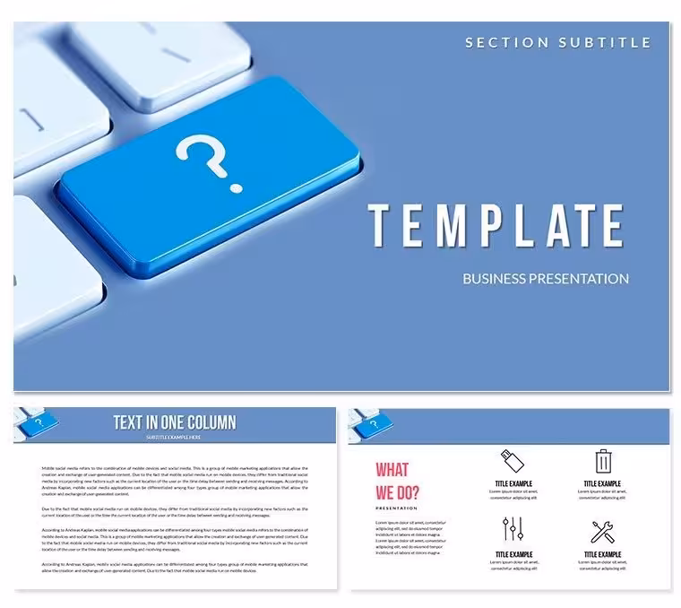 Questions and Answers Keynote templates