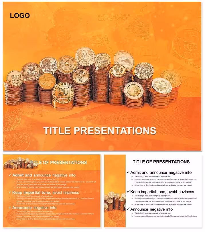 Gold Coins as Store of Value PowerPoint Template