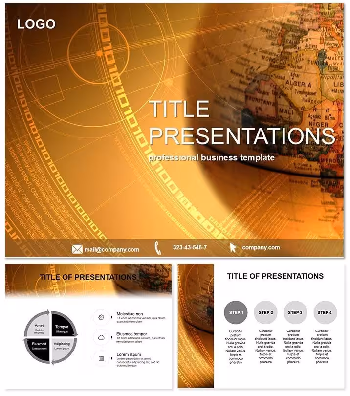Planet PowerPoint Template: Cosmic Global Reach