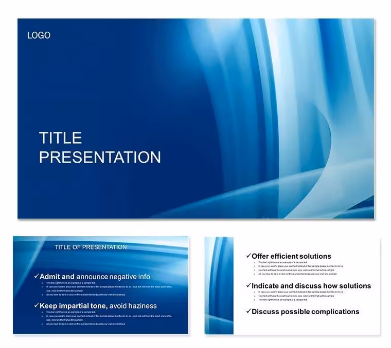 Abstract Light Ray PowerPoint Template: Modern Narrative Power