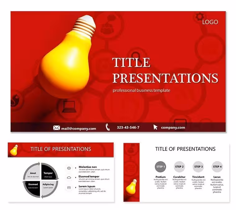 Illuminate Your Path: Yellow Light Strategy PowerPoint Template