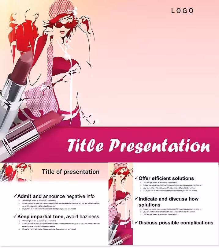 Fashion and Lipstick PowerPoint Template