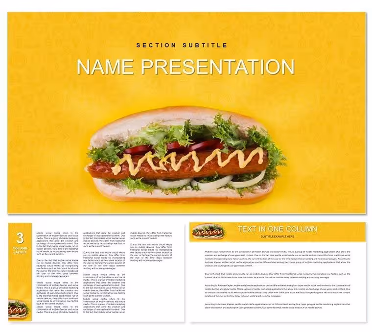 Hot Dog: history, facts, recipes Keynote template