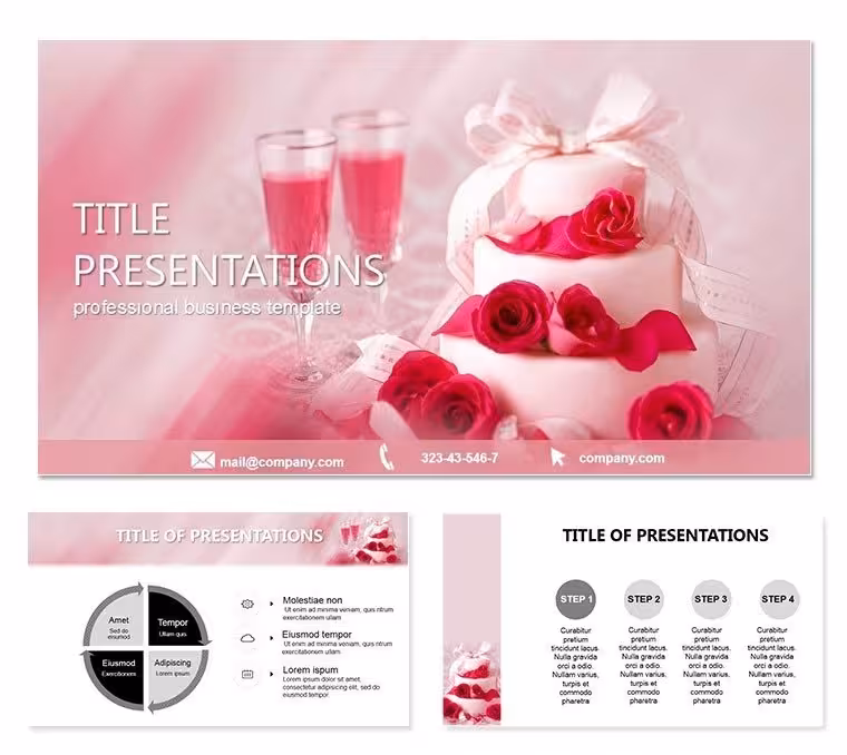 Charming Wedding Cake PPT Template Free