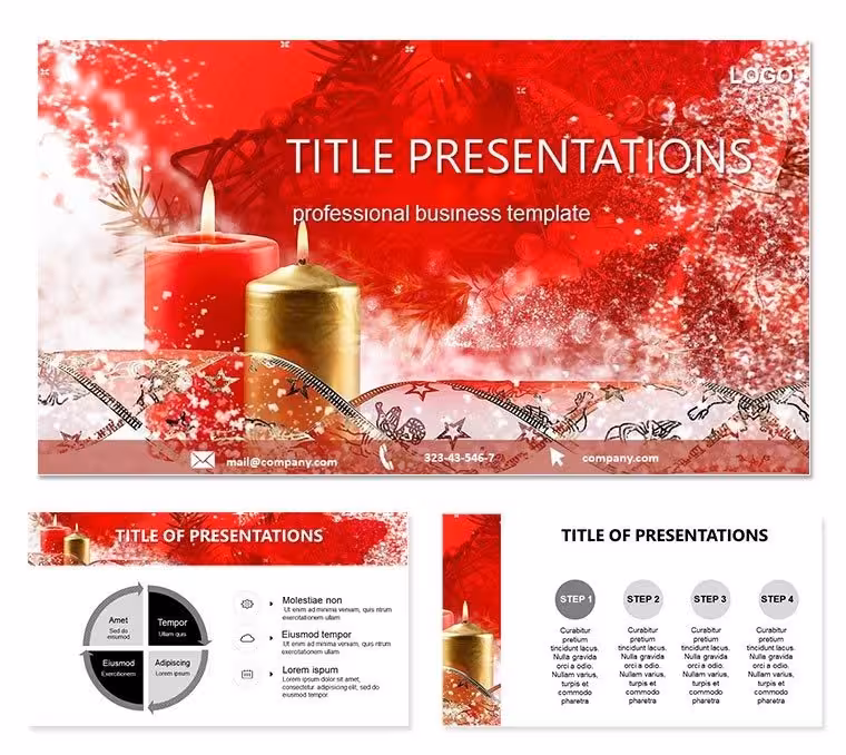Christmas Decorations Design PowerPoint Template: Adorn Your Narratives