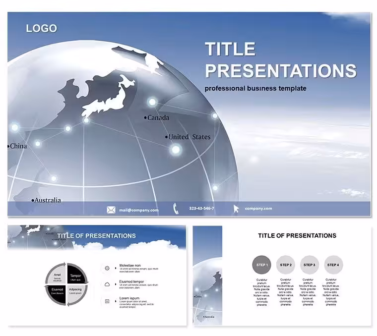 Globe of the Earth PowerPoint Template: Planetary Perspectives