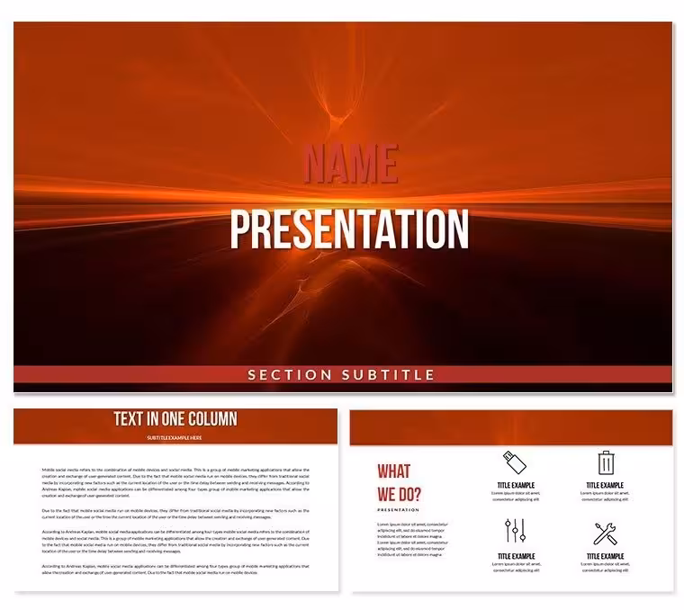 Abstract Red Light Keynote Template - Download Free Presentation