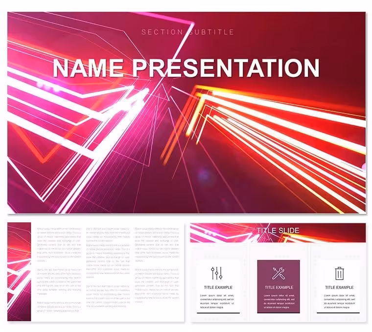 Abstract Vector Lines Keynote Template for Fluid Narratives