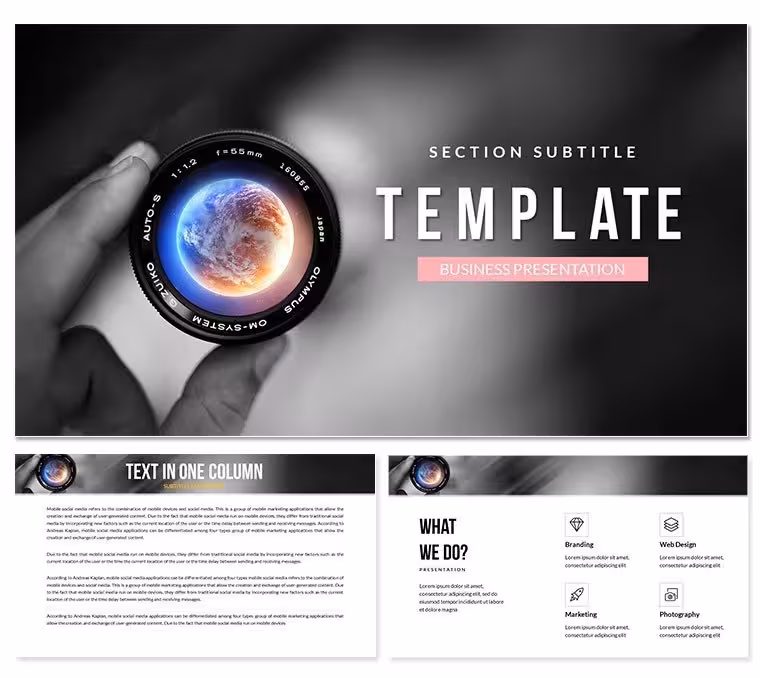 World as Seen Under the Lens Keynote Templates