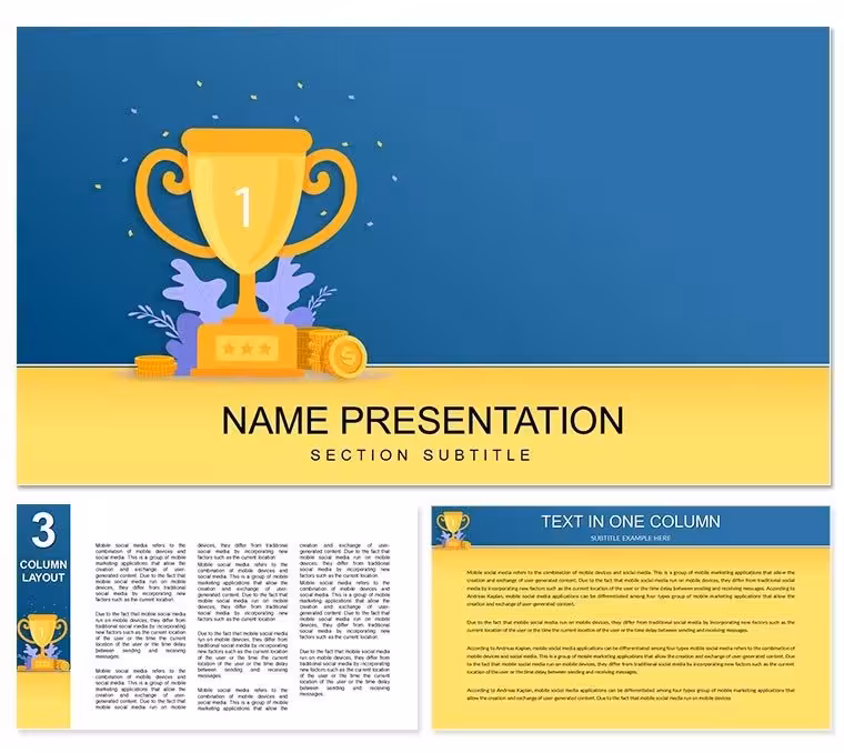 Winner Cup First Place Keynote Template Background