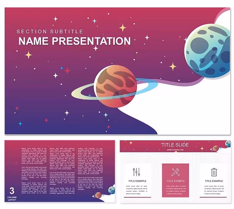 Planets Astronomy Keynote template - Themes