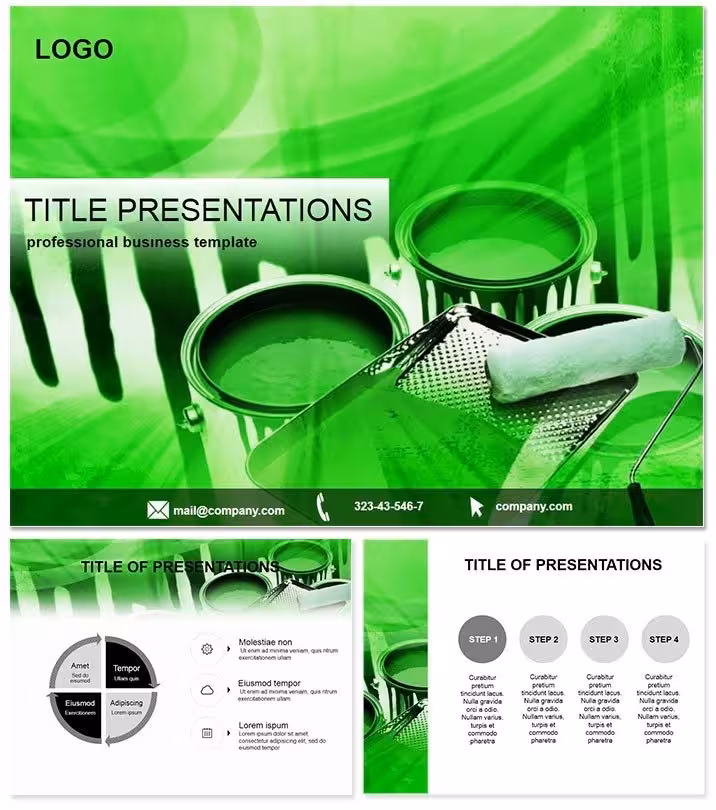 Paints & Design PowerPoint Template Guide