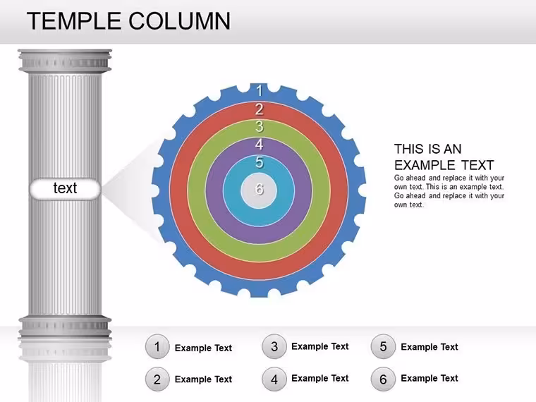 Temple Column Keynote Charts: Elevate Business Narratives with Customizable Visuals