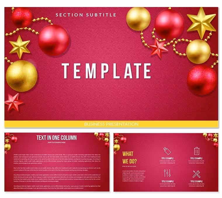 Toys on Christmas Tree Keynote Templates