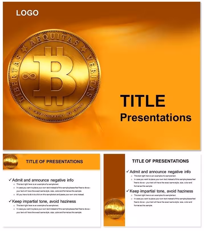 Coin Bitcoin Business PowerPoint Template: Chart the Future of Digital Currency