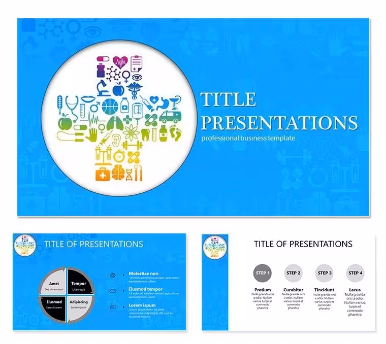 Color Medical Cross PowerPoint Template: Presentation