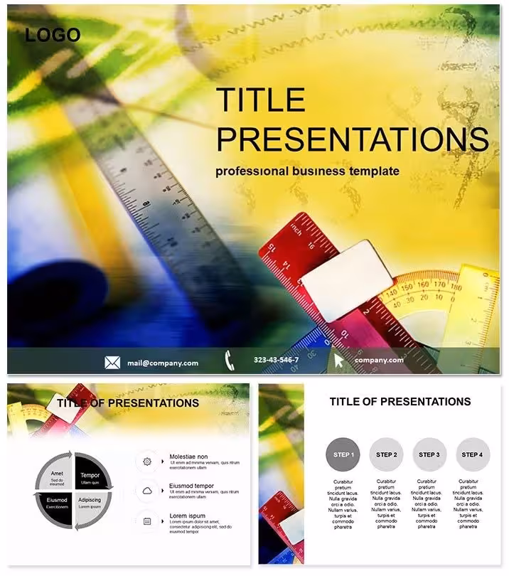 Rules for Drawing PowerPoint Template: Blueprint Precision