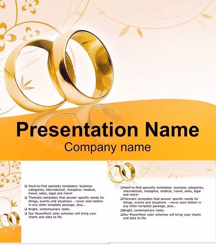 Gold Engagement Rings Keynote Template: Sparkle in Every Slide