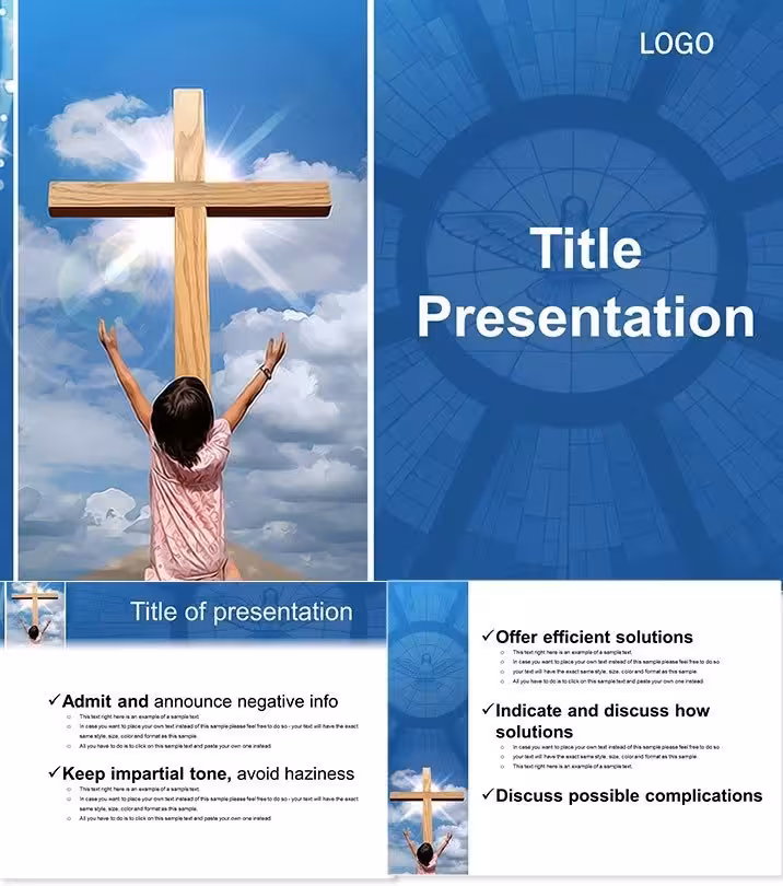 Faith and Prayer Child PowerPoint Template