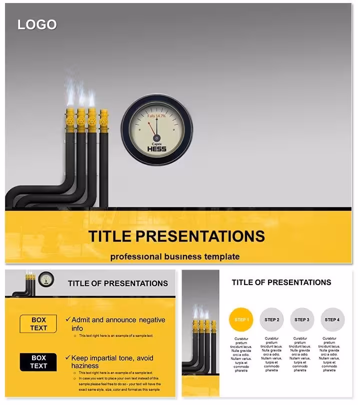 Gas Conduit PowerPoint Template: Channeling Energy Narratives