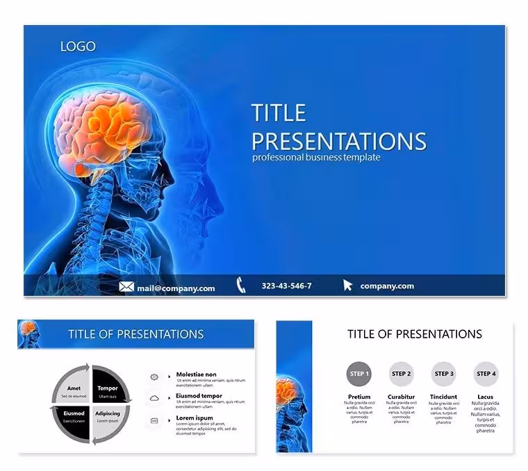 Human brain PowerPoint template