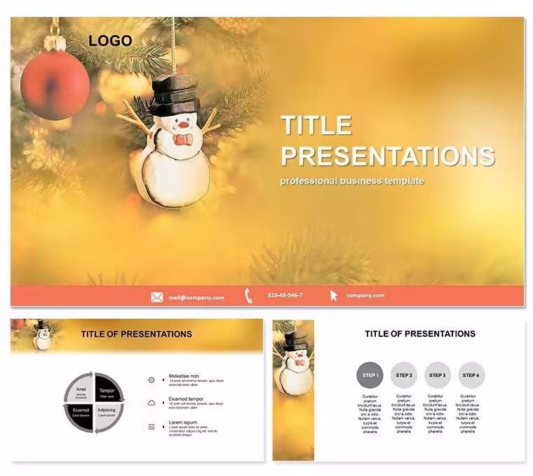 Whimsical Snowman Tree Christmas Template