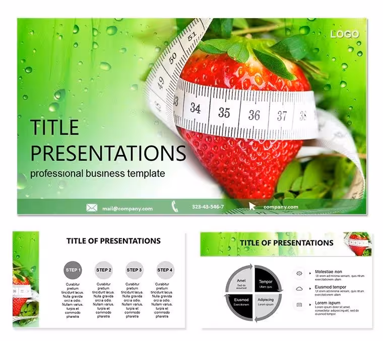 Strawberry for Weight Loss Keynote Templates