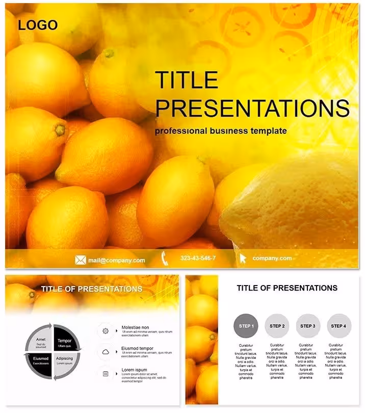 Vibrant Lemon PowerPoint Template