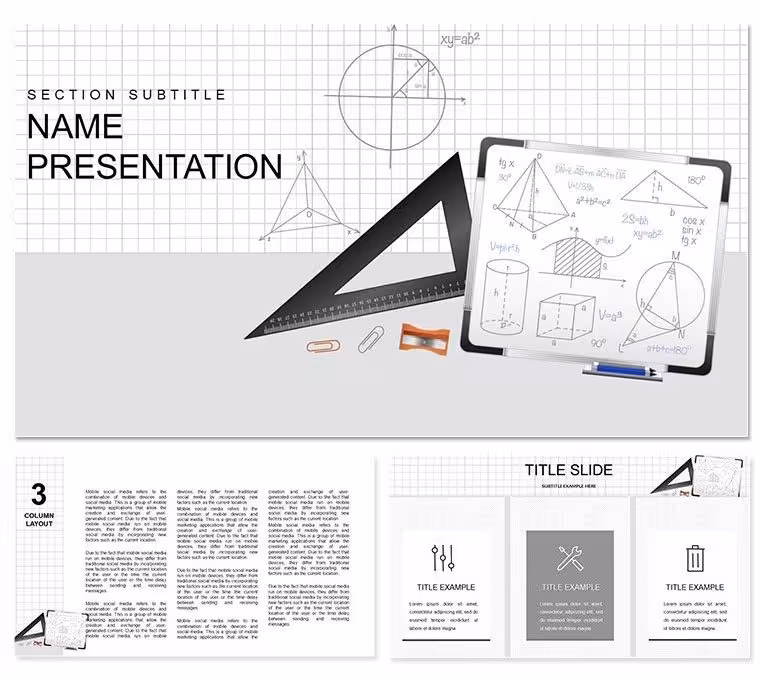 High School Geometry Keynote template