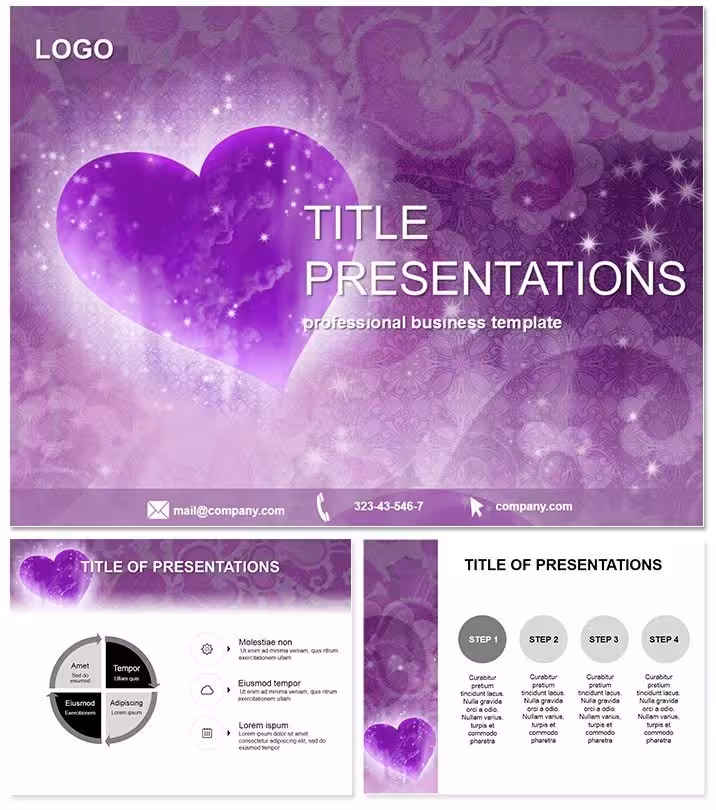 Dreams Love PowerPoint Template: Captivate with Ethereal Elegance