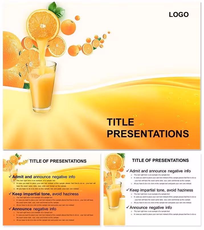 Background Fresh Juices PowerPoint Template