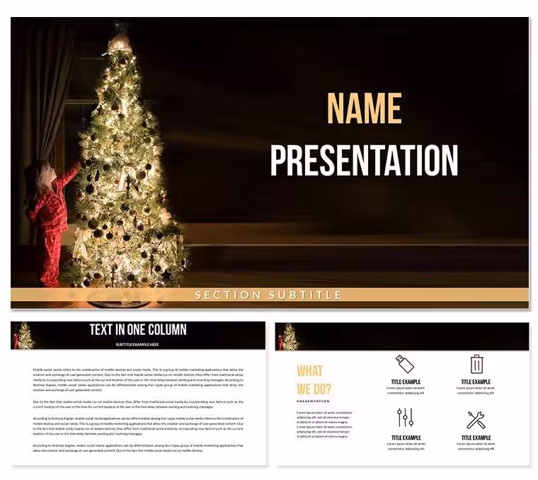 Free Christmas Tree Keynote Template and Background for Presentation