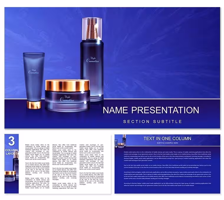 Makeup Products Keynote template