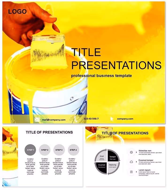 Yellow Paint Keynote Template