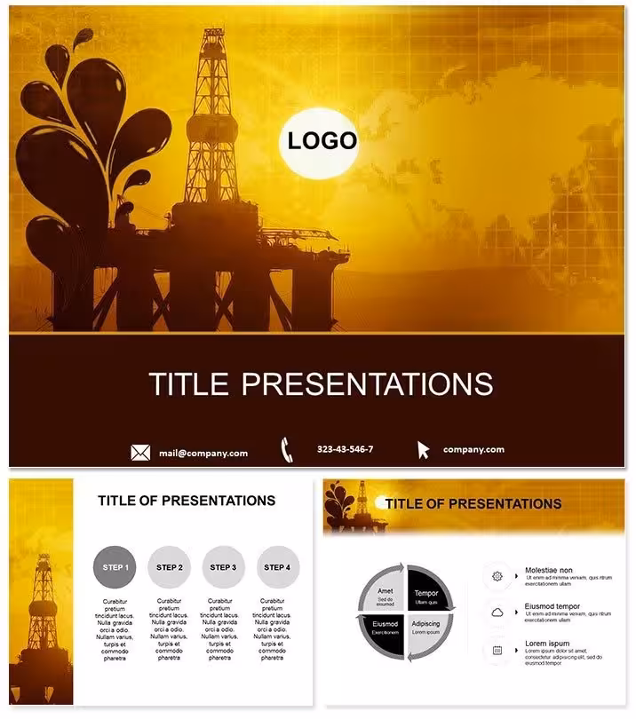 Oil Derrick Keynote Template: Drilling Deep Insights