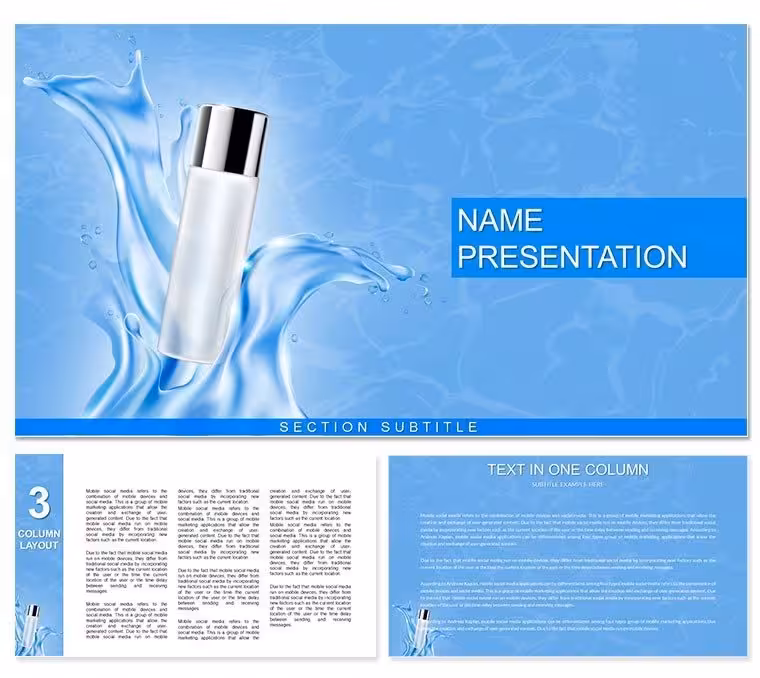 Water Based Makeup Keynote themes - template